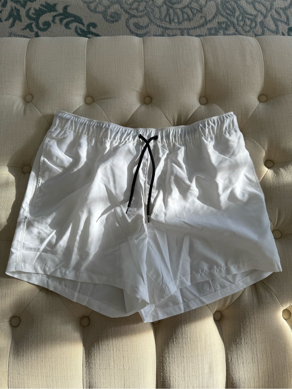 White Drawstring Shorts